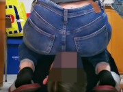 Girl face farting In Jeans 4/16