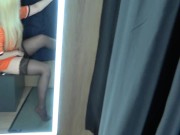 PUBLIC DRESSING ROOM. RISKY MASTURBATION . SQUIRT 6/16