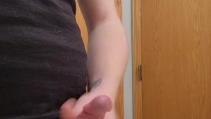 Quick jerk in the bathroom