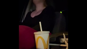 Stepsis lost bet drove around nude and fucked me in McDonald’s drive thru. 