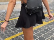 Perfect Body Teen Flashing Before Public Blowjob in Open Elevator - POV Blowjob 1/16