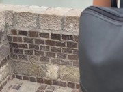 Perfect Body Teen Flashing Before Public Blowjob in Open Elevator - POV Blowjob 8/16