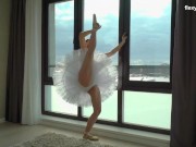 Russian big tits gymnast Alica Bruno spreads legs really well 3/16