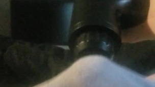 CUM DENIAL - massager gives it up before my morning wood does!