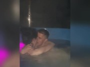 Hot body wife caught with husband best friend on hot tub. 11:16 he do it again 6/16