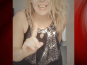 Dancing and listening to music. My pussy is out, shaved, and fat. You love it when I tease you. 1/16