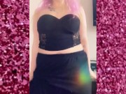 Going to my room. Pussy flashing, upskirt, boots, and pantyhose. Thigh high, nylon, stocking fetish. 15/16