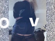 Pic slideshow and music. Babe in jean shorts and pantyhose. Blonde cougar milf 8/16