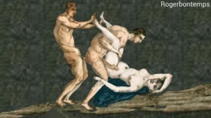 Threesome Roman Gladiator Cartoon Animation