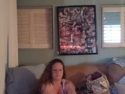 Sexy busty chick in nightgown playing Fortnite part 2