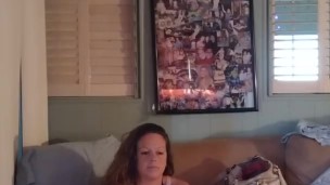 Sexy busty chick in nightgown playing Fortnite part 2