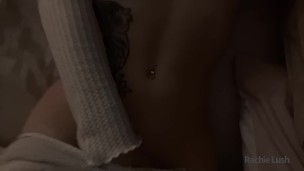 PUSSY RUB IN MY WHITE FISHNETS 