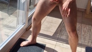 I'm Cumming at the windows for the neighbors