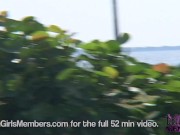 Busty 18 Year Old Gets Naked At A Beachfront Park 13/16