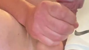 Jerking off after my workout and shooting big load