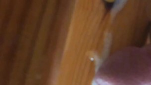 Gay jerkin off in front of mirror, cumshot