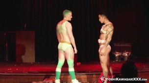 Nasty Gays Fist Fuck In Front Of Crowd