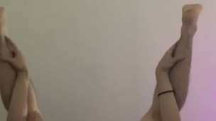 Sexy Man putting his legs in the air for YOU