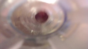 Big dick twink fucks and cums inside see-through fleshlight
