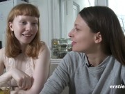 Ersties: Amateur Lesbian Couple Play With Ice 7/16