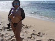 BTS from my OF photo shoot at the nude beach in public.  3/16