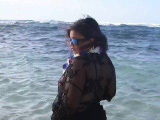 BTS from my OF photo shoot at the nude beach in public.