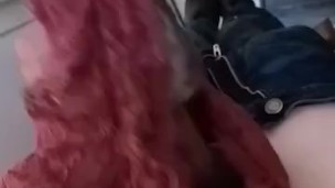 Me cuming in friends red panties 