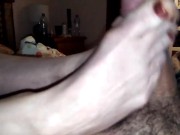 Footjob sexy as feet 2tone toe nails till cum on mates mums feet 6/16