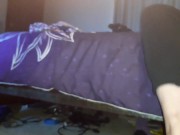 Footjob sexy as feet 2tone toe nails till cum on mates mums feet 9/16