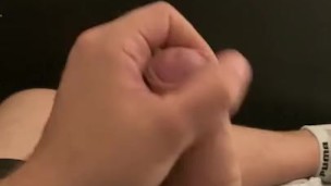 Uncut Cock Jerking off after the Bar