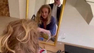 Fucking me from behind while I do my makeup before the party