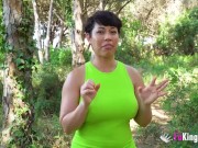 Mommy with astounding tits and her OUTDOOR BLIND DATE for FAKings! 3/16