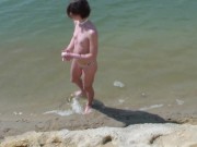 Nude show on the beach