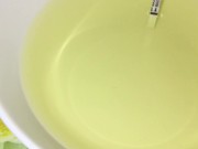 Girl pissing on plate over the toilet and doing an ovulation test 10/16