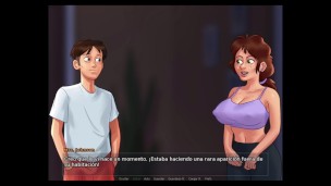 Echandole un vistazo al la profesora y a la vecina