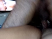 Inverted pussy and dick deep inside the bitch watching anal orgy in porno, she a bitch🍆🍑🕳️🤤💦💦