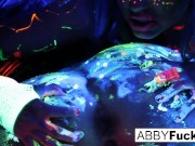 Black Light Rainy Night Lesbian Fun 4/16