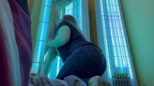 Stepsis works at gym I asked her for help with tan lotion never expected this to happen