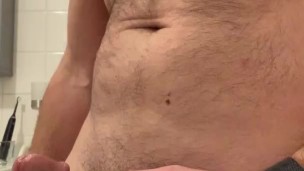 Showing my naked horny body and precum.