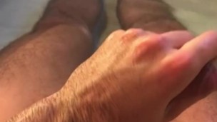 Relaxing bath jerk off
