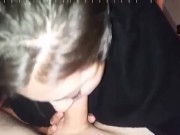 Beautiful Teen Milf Latina giving Deep Throated Blowjob, Then Riding at very end! Sexy Tattooed girl 7/16