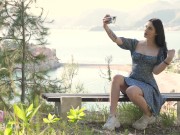 Risky Public Masturbation And Stretch My Ass - Reislin Outdoor 1/16