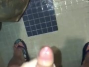 Compilation of Shower Masturbation With Cumshot Video Clips While I’m In A Public Shower 14/16