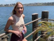 GOTFILLED Skinny blonde Khloe Kapri gets picked up then fucked and creampied 2/16