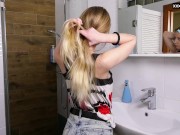 Orgasms and pussy caressing with shower head babe Irka 3/16