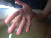 Massive eruption of sperm underwater. Masturbation in the bathroom 16/16