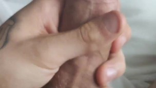 Skinny teen deepthroats and Gags on his 7 inch dildo