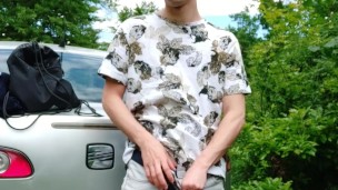 Public Cum Masturbation