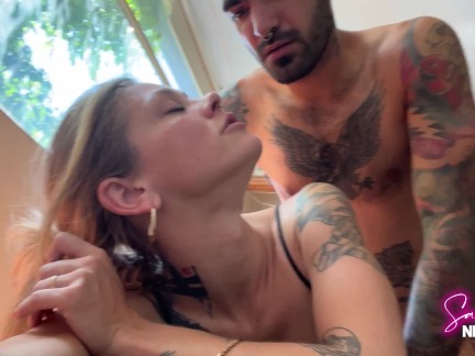 Sammmnextdoor - "Wrong hole!!" Butt she liked it. First time anal, rough and passionate couple fuck.