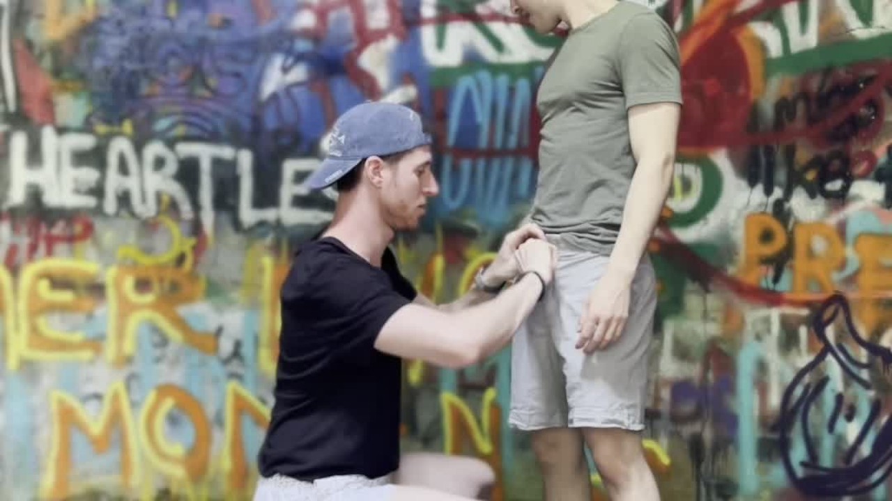 Big Brother Gives Little Brother Blowjob in the Forest